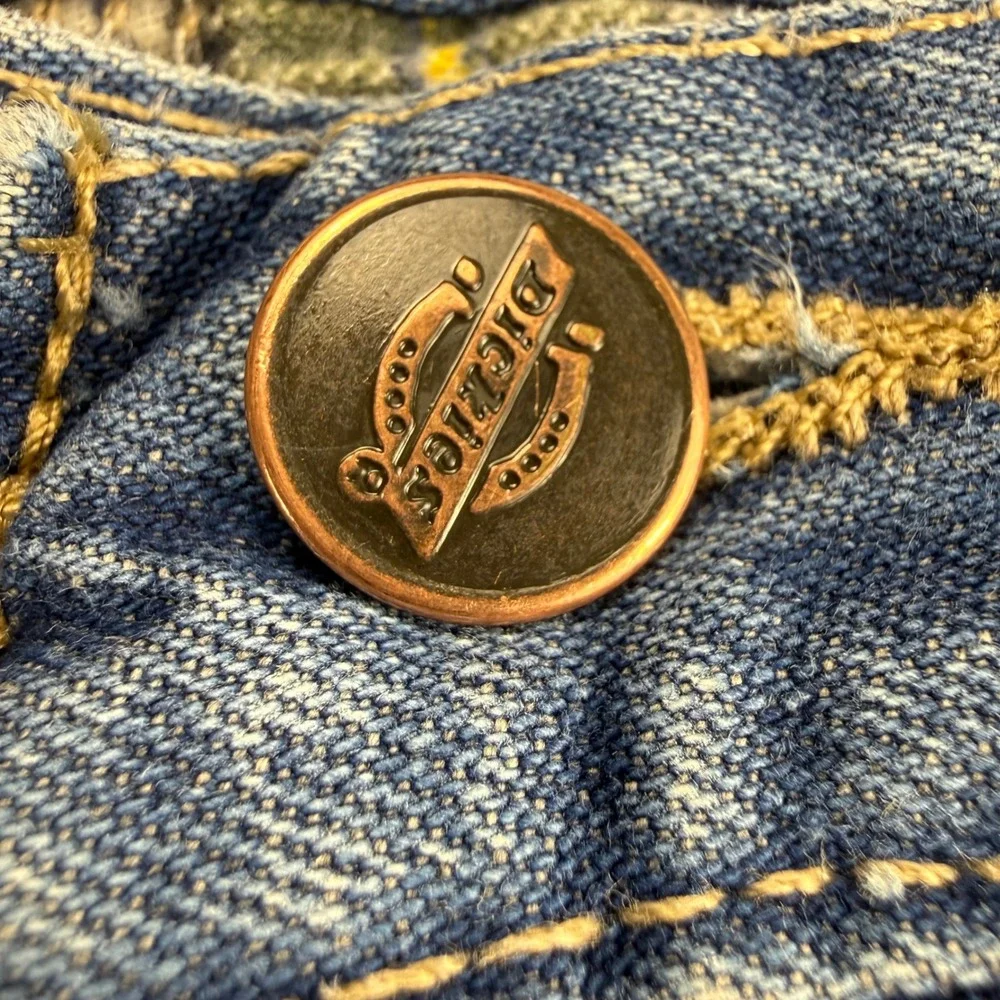 Dickies Mens Flannel Lined Carpenter Jeans Blue Denim Work Pants 32x27.5 Y2K